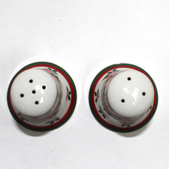 Lefton Christmas Theme Salt and Pepper Shakers With Stoppers - Picture 5 of 13